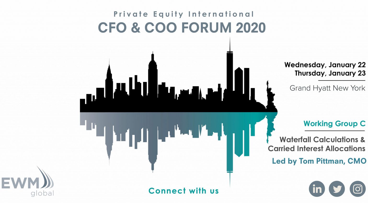 EWM Global to Attend PEI CFOs & COOs Forum NYC 2020