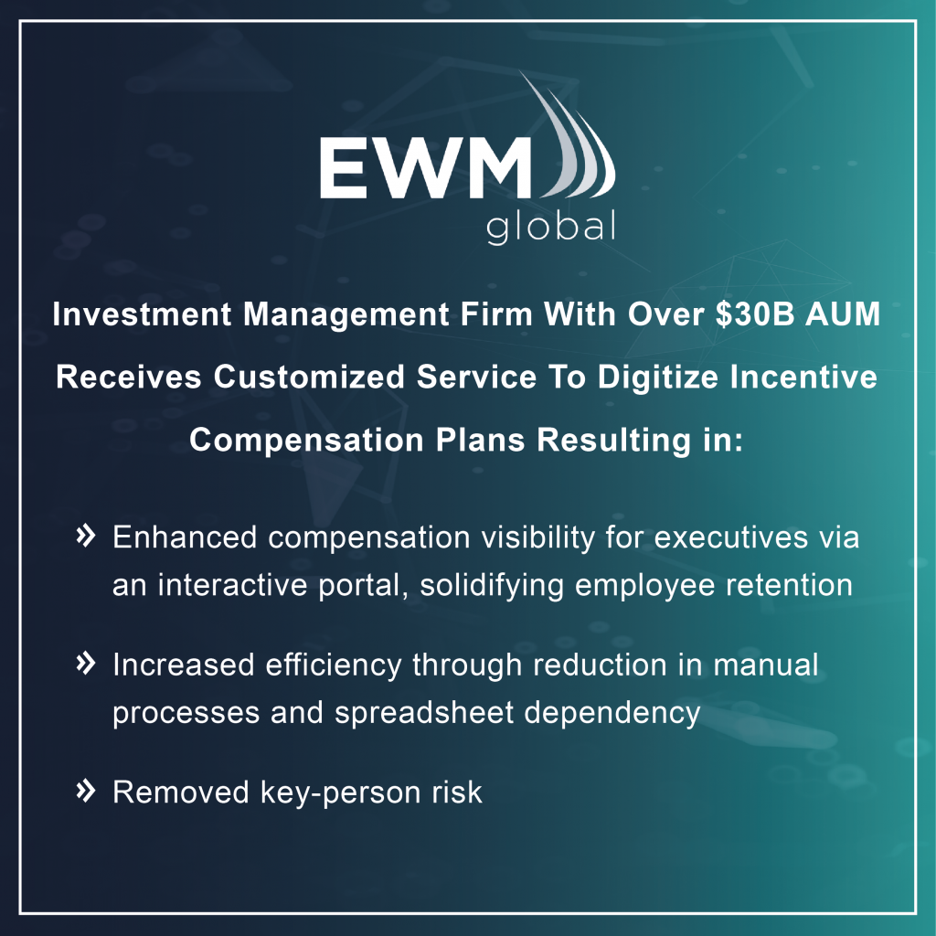 Case Study: Investment Management Firm Entrusts EWM Global to Digitize Incentive Compensation Plans